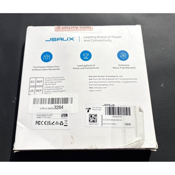 8K HDMI Cable 2-Pack 6.6Ft Braided Cord High-Speed Audio Video- FREE SHIPPING! - Picture 3 of 4